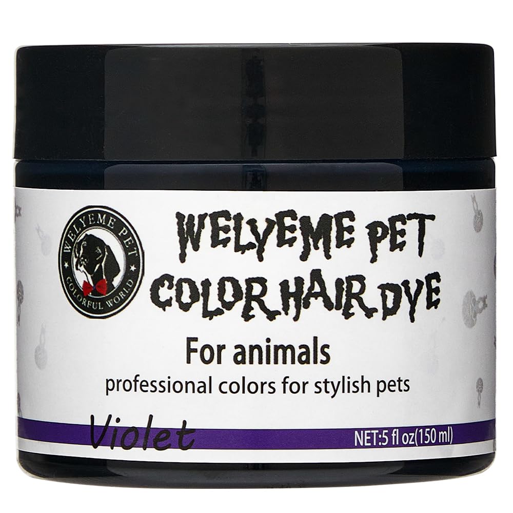 WELYEME Dog Hair Dye Blue, Permanent Pet Hair Dye, Professional Dog Safe Hair Dye, Bright Color for Dogs and Horses