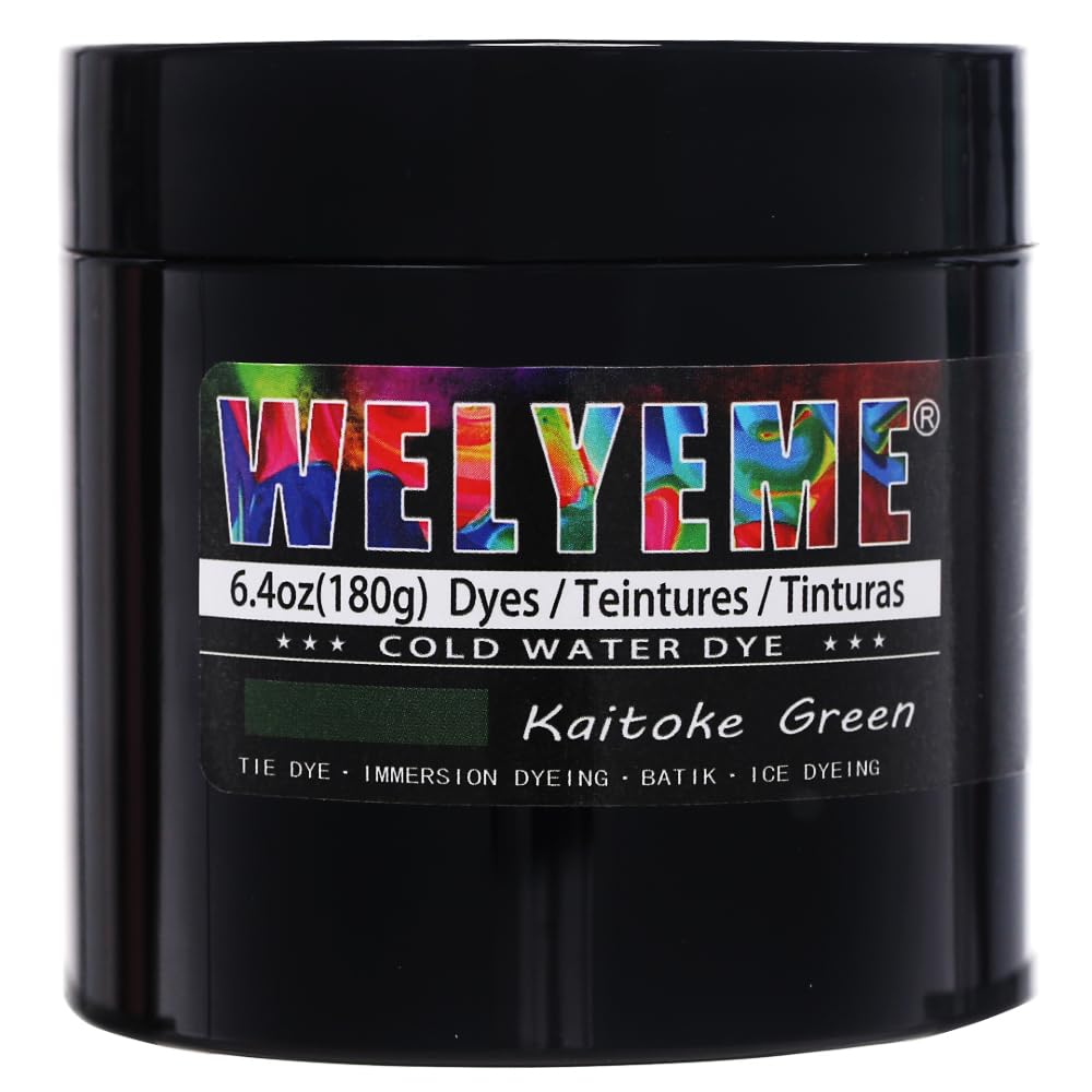 WELYEME Cold Water Dye, Tie Dye Powder, Fabric Dye Powder for Clothes (Black)