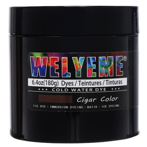 WELYEME Cold Water Dye, Tie Dye Powder, Fabric Dye Powder for Clothes (Black)