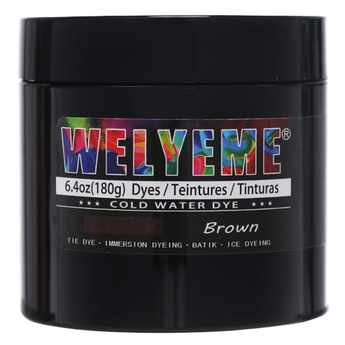 WELYEME Cold Water Dye, Tie Dye Powder, Fabric Dye Powder for Clothes (Black)