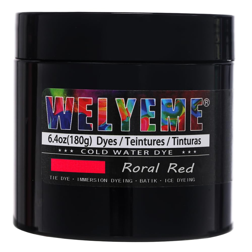 WELYEME Cold Water Dye, Tie Dye Powder, Fabric Dye Powder for Clothes (Black)