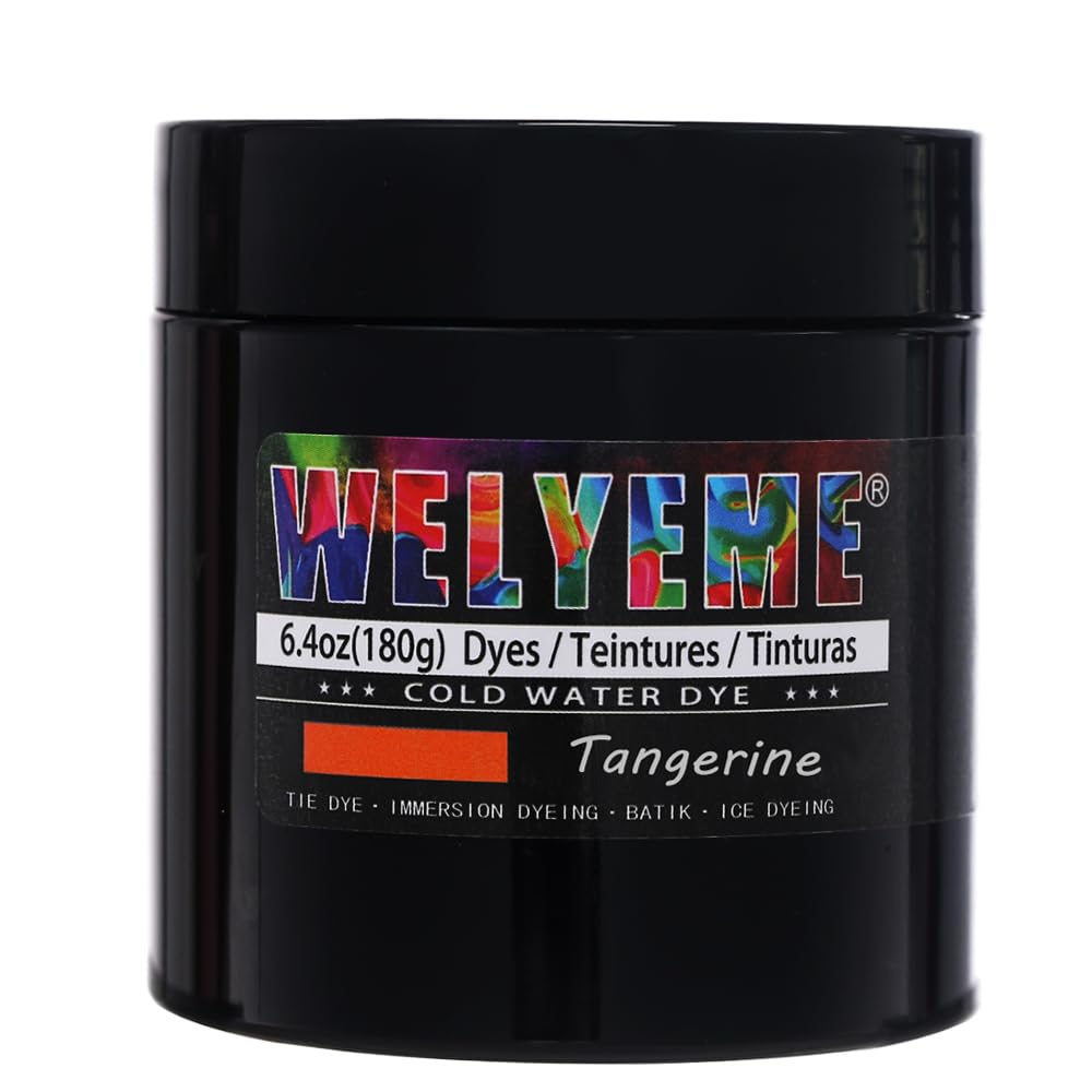 WELYEME Cold Water Dye, Tie Dye Powder, Fabric Dye Powder for Clothes (Black)