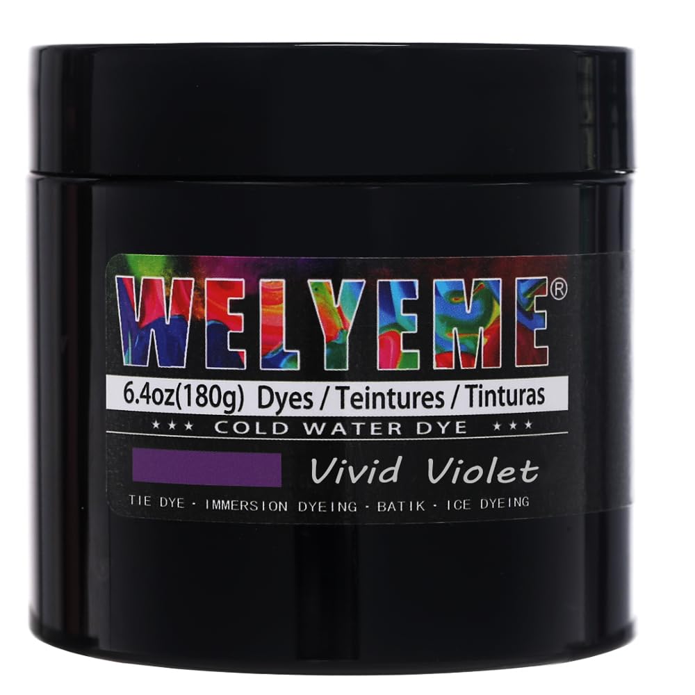WELYEME Cold Water Dye, Tie Dye Powder, Fabric Dye Powder for Clothes (Black)