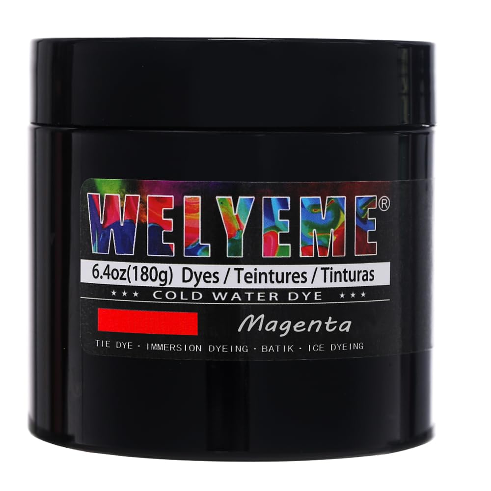 WELYEME Cold Water Dye, Tie Dye Powder, Fabric Dye Powder for Clothes (Black)