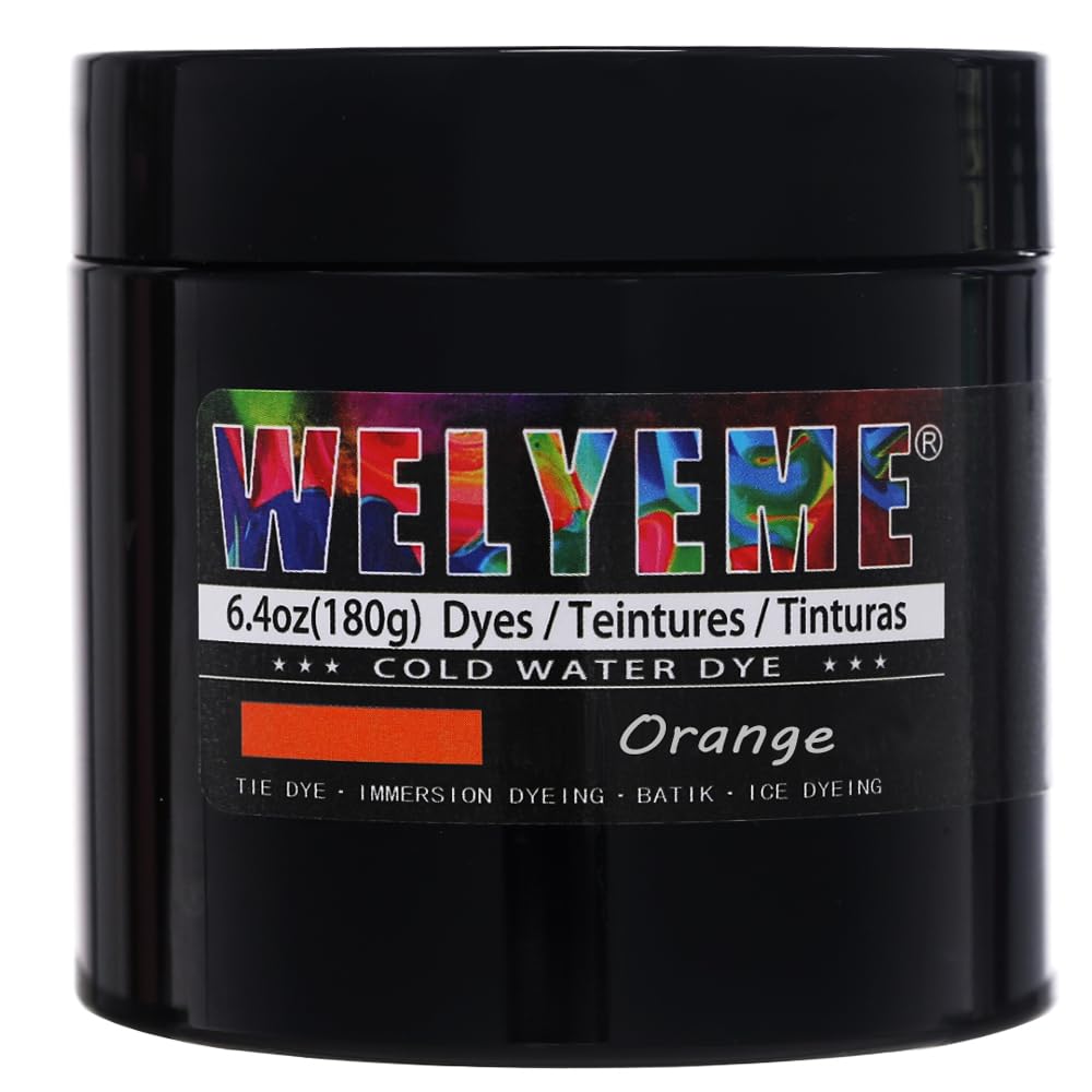 WELYEME Cold Water Dye, Tie Dye Powder, Fabric Dye Powder for Clothes (Black)