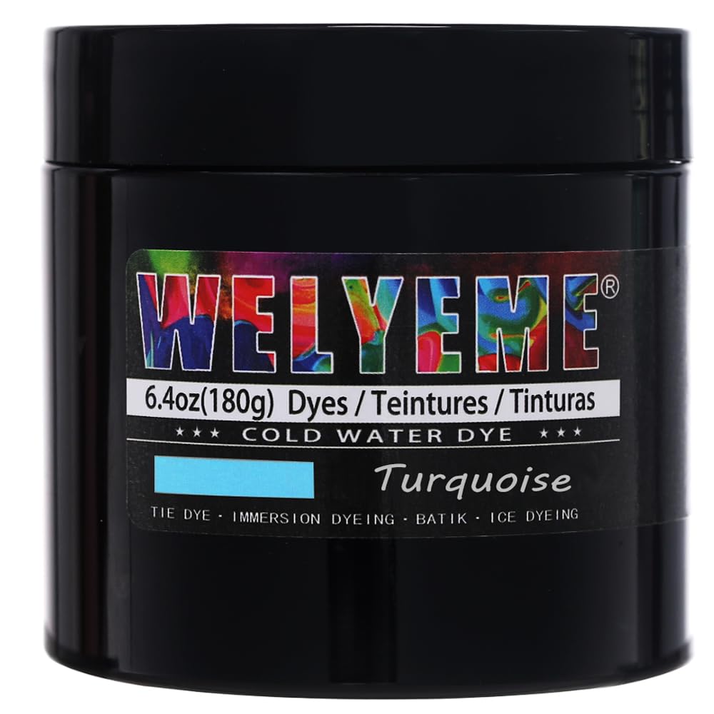 WELYEME Cold Water Dye, Tie Dye Powder, Fabric Dye Powder for Clothes (Black)