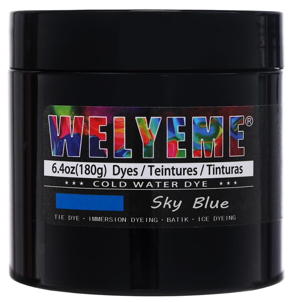 WELYEME Cold Water Dye, Tie Dye Powder, Fabric Dye Powder for Clothes (Black)