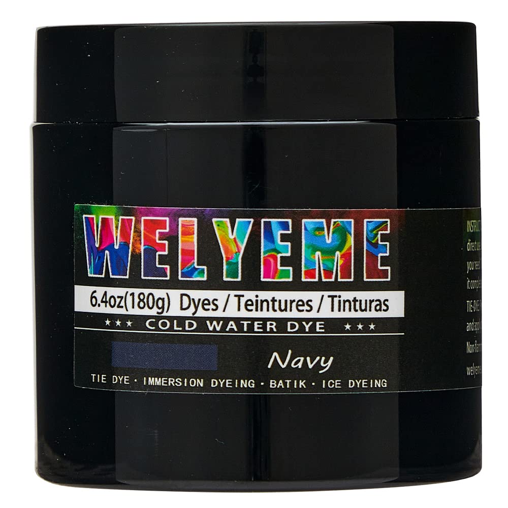 WELYEME Cold Water Dye, Tie Dye Powder, Fabric Dye Powder for Clothes (Black)