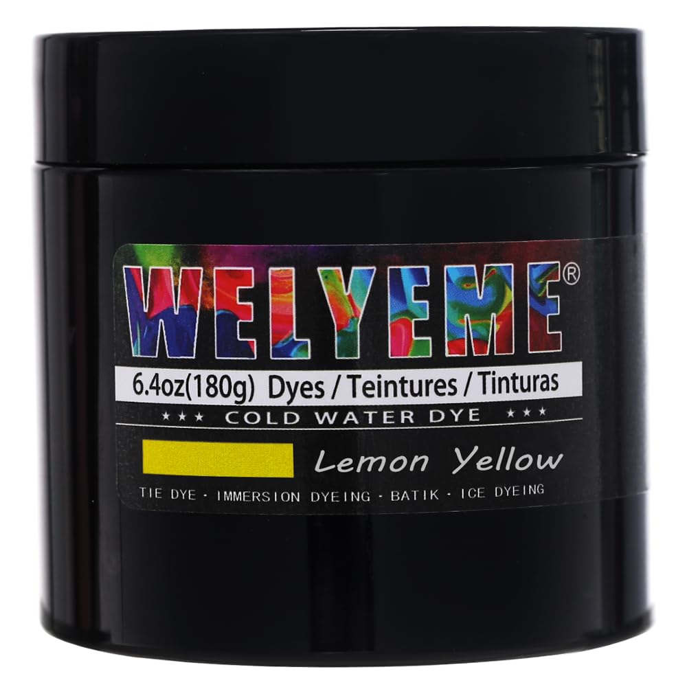 WELYEME Cold Water Dye, Tie Dye Powder, Fabric Dye Powder for Clothes (Black)