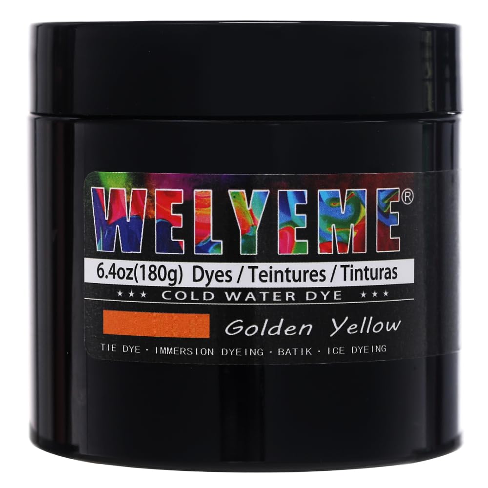 WELYEME Cold Water Dye, Tie Dye Powder, Fabric Dye Powder for Clothes (Black)