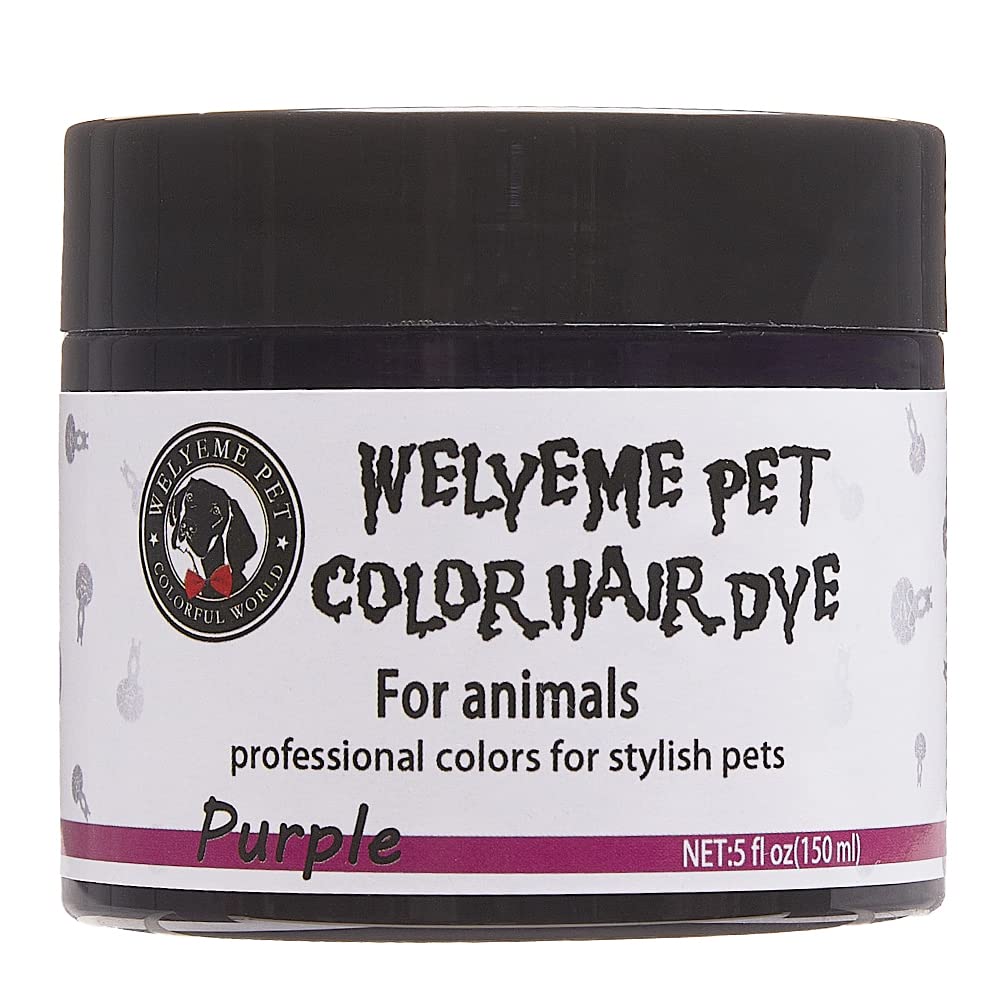 WELYEME Dog Hair Dye Blue, Permanent Pet Hair Dye, Professional Dog Safe Hair Dye, Bright Color for Dogs and Horses